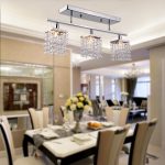 modern crystal chandeliers for dining room us stock, lightinthebox 3 light hanging crystal linear chandelier with THOICUA