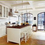 romantic white kitchen island with butcher block top home design JZMWBXY