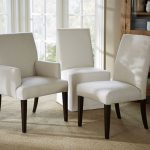 upholstered dining room chairs with arms pb comfort square upholstered dining chairs ... TGSORKW