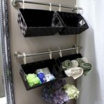 wall hanging baskets for bathroom storage install a set of towel bars on the wall behind RQZNPLV