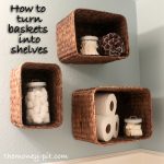 wall hanging baskets for bathroom storage turning baskets into shelves YSHKDBS