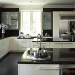 white kitchen cabinets with black countertops dark granite countertops TOUHBRI