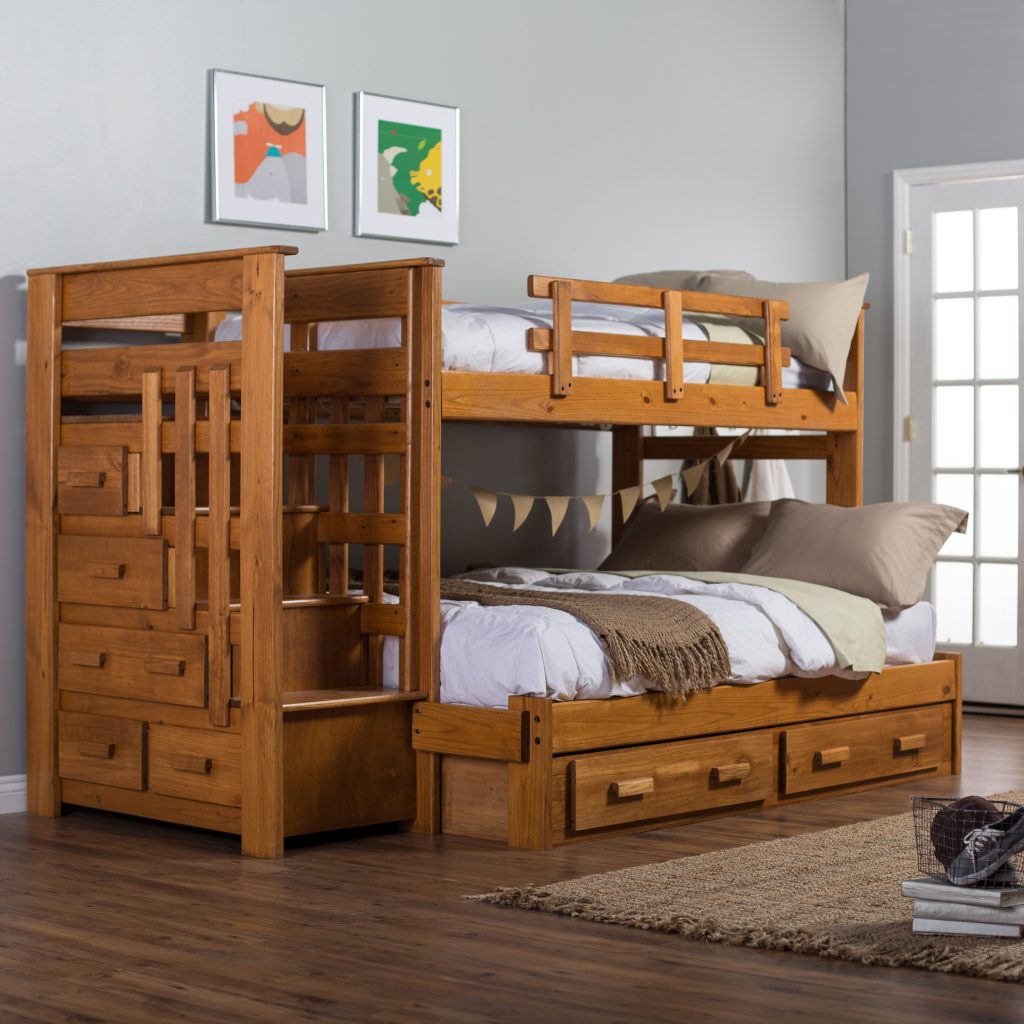 Wooden Bunk Beds With Stairs And Drawers Functionality and Versatility