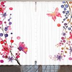 Amazon.com: Ambesonne Bedroom Curtains Butterflies Decorations