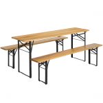 Best Choice Products 3-Piece Portable Folding Picnic Table Set w