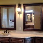 Matching Framed Bathroom Mirrors for Blanco Texas