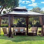 Amazon.com : sunjoy 10 x 12 Chatham Steel Hardtop Gazebo : Garden