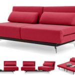 Red Modern Sleeper Sofa | Apollo Red Futon Couch | The Futon Shop