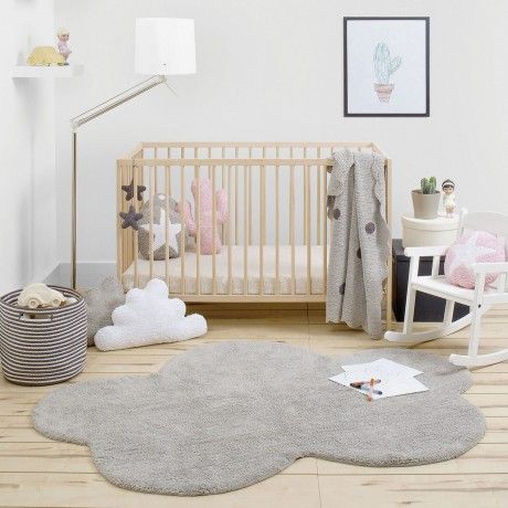 Grey Cloud Rug for a minimalist nursery decoration #nurseryroom