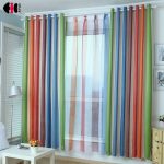 Rainbow Striped Curtains For Dining Room Bedroom Explosion Models