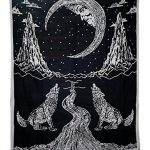 Amazon.com: raajsee Crying Wolf and Moon Tapestry Wall Hanging