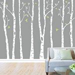 Amazon.com: Set of 8 Birch Tree Wall Decal Nursery Big White Tree