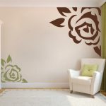 Corner Rose Vinyl Wall Art Design | Trendy Wall Designs