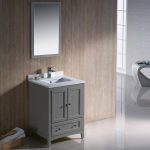 FVN2024GR Oxford 24 Inch Gray Traditional Bathroom Vanity .