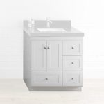 RONBOW Shaker 30 Inch Bathroom Vanity Base Cabinet with Soft Close .