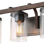 LALUZ Rustic Bath Vanity Light Fixture Wall Sconces with Clear .