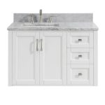 allen + roth Floating 36-in White Single Sink Bathroom Vanity with .