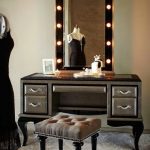 luxury gray classic dressing table with mirror lights Top catalog .