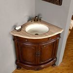 Silkroad Exclusive 32-inch Travertine Stone Top Bathroom Single .