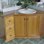 Custom vanity design - Shower Remodeling | Corner bathroom vanity .