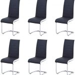 Amazon.com - Modern Dining Chairs Set of 6, Black White Side .