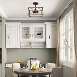 KSANA Semi Flush Mount Ceiling Light, Farmhouse Light Fixtures .