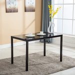 Amazon.com - Mecor Dining Table Modern Minimallist Glass Kitchen .