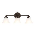 Hampton Bay Ashhurst 3-Light Oil Rubbed Bronze Vanity Light with .