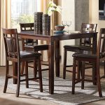 Bennox Counter Height Dining Table and Bar Stools (Set of 5 .
