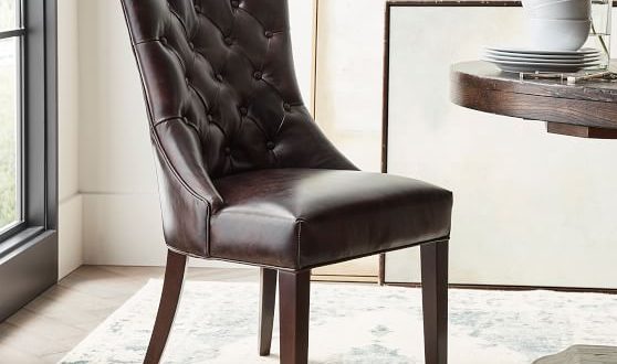 leather covered dining room chairs