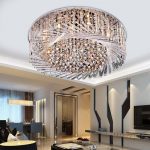 Swirl Crystal Glass Flush Mount Light Fixture Modern Sparkling .