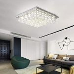 Horisun Minimalist Crystal Chandelier LED Ceiling Light Fixture .