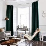 Amazon.com: jinchan Velvet Curtain Green Living Room Rod Pocket .