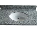 Tuscany® 37"W x 22"D Granite Vanity Top with Oval Undermount Bowl .