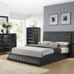 King Tufted Bedroom Set 5Pcs w/Chest Rich Black PU 20657EK Tirrel .