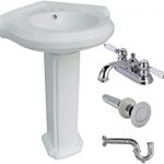 Renovator's Supply Corner Pedestal Sink White Ceramic With 4 .