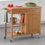 Linon Home Bamboo Rolling Kitchen Island | Bed Bath & Beyo