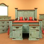 Turquoise Washed Rustic Bedroom Set | Rustic bedroom sets, Rustic .