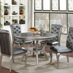 Amina Champagne Round Dining Room Set - 1StopBedroom