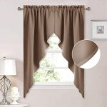 Amazon.com: NICETOWN Blackout Pole Pocket Kitchen Tier Curtains .