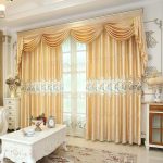 Golden Embroidered European Royal Luxury Valance Curtains for .