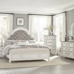 Laveno 012 White Wood Bedroom Furniture Set, Includes King Bed .