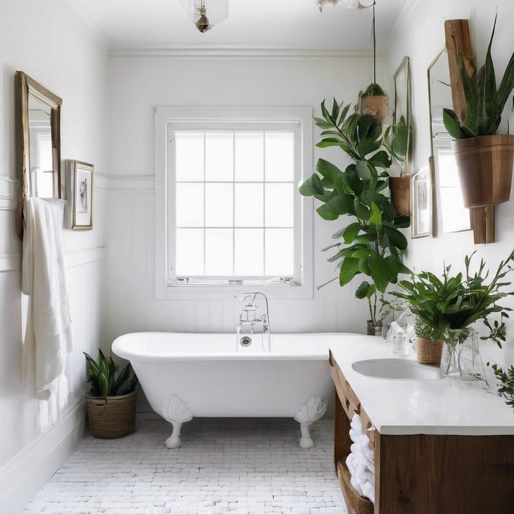 Bringing the outdoors in: Incorporating plants for a fresh and airy small bathroom