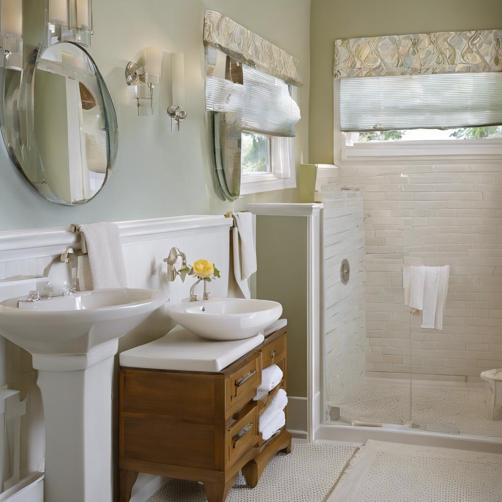 Choosing the right window treatments for a small bathroom:​ Balancing privacy and light