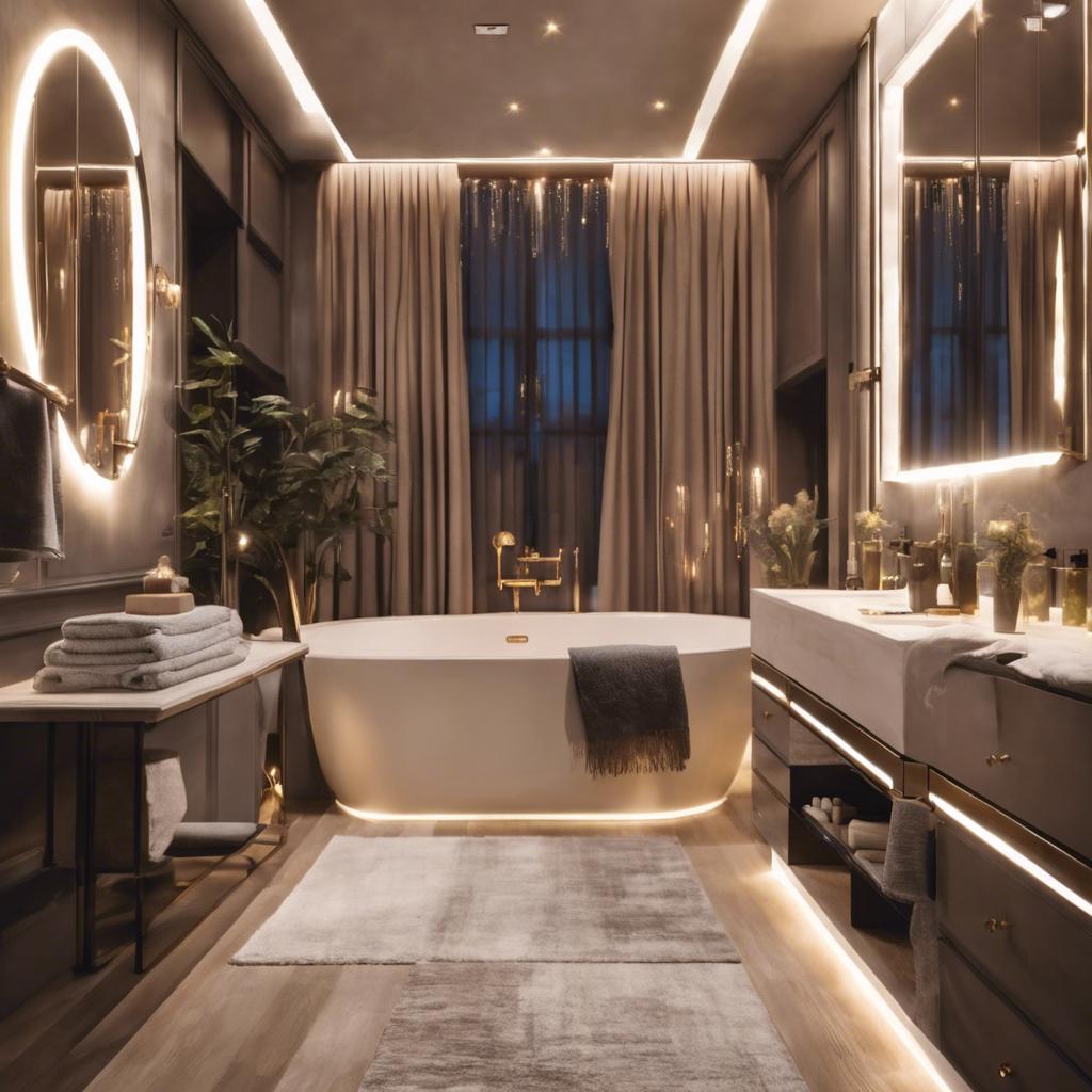 Luxurious small bathroom design: accent lighting to ⁣create a cozy ambiance