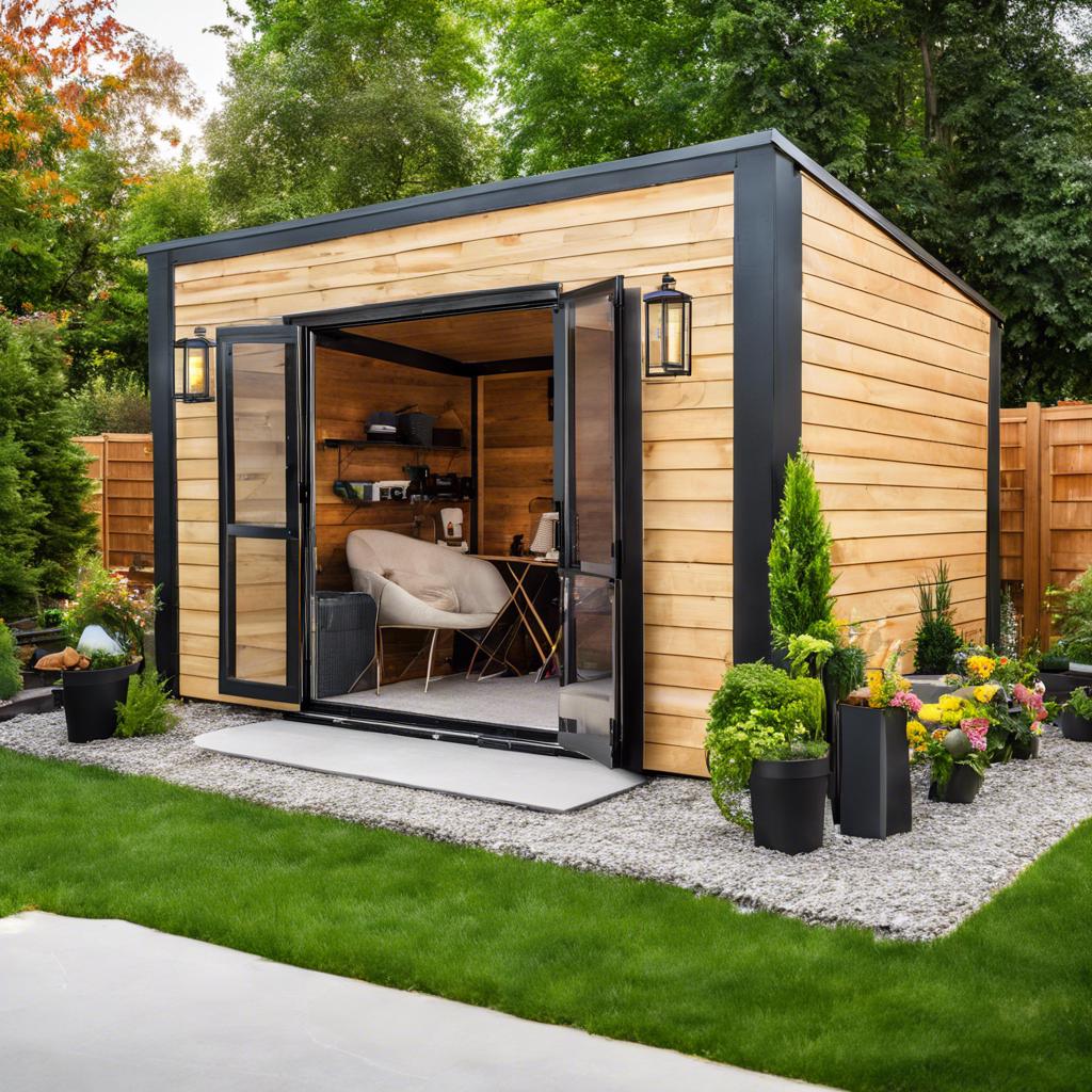 Ultimate Urban Oasis: Modern Shed Meets Stylish Outdoor Seating