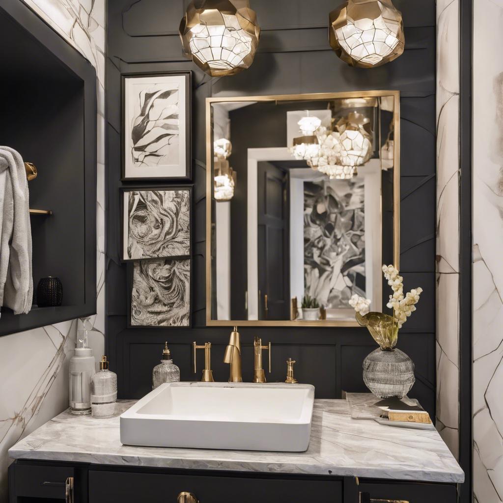 Statement pieces and art for⁤ a high-end look in a small bathroom design