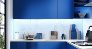 Blue Bliss: Transform Your Small Kitchen with Stylish Cabinet Design