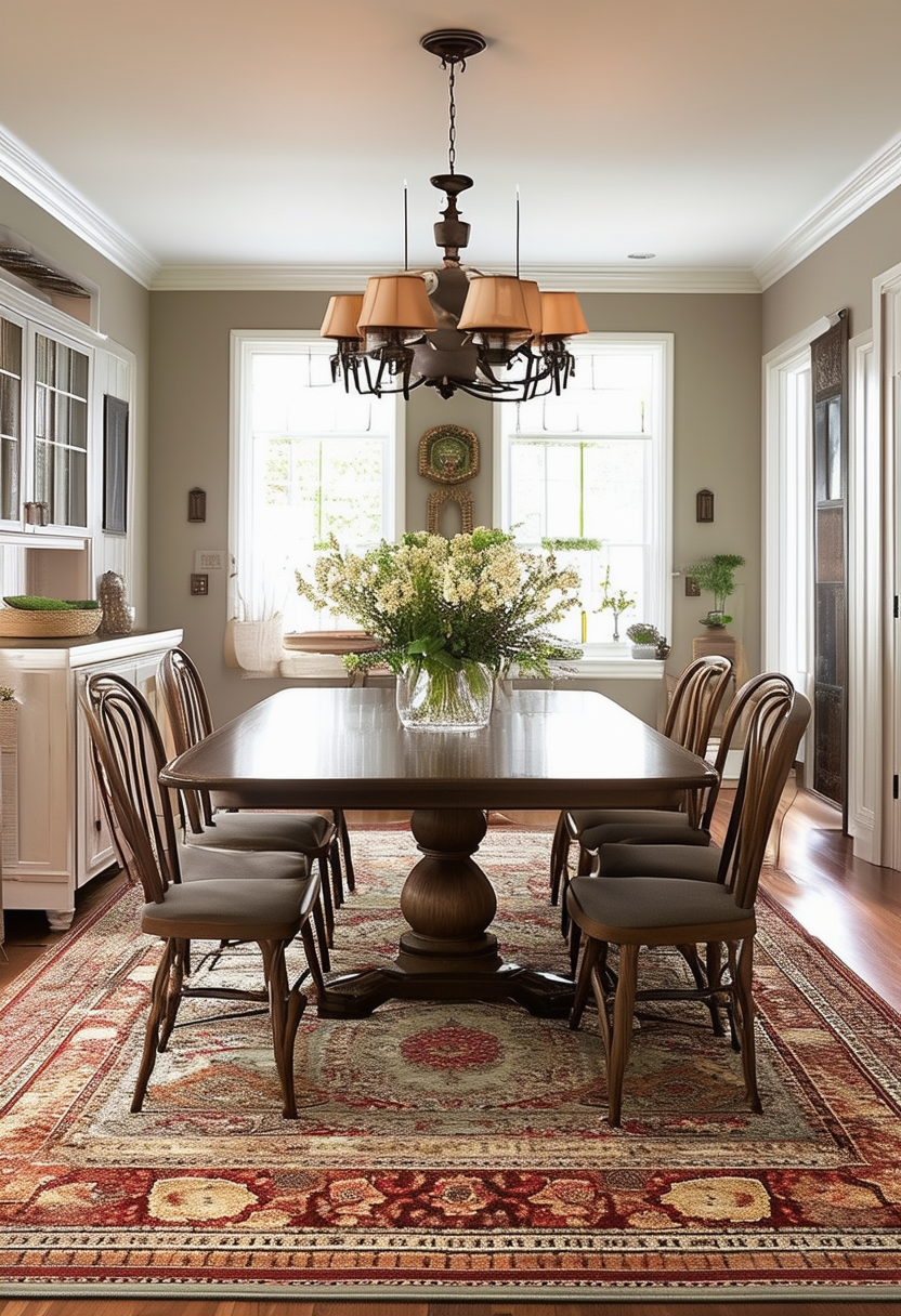 Dining Room Area Rugs: Color, Texture and Pattern Inspiration