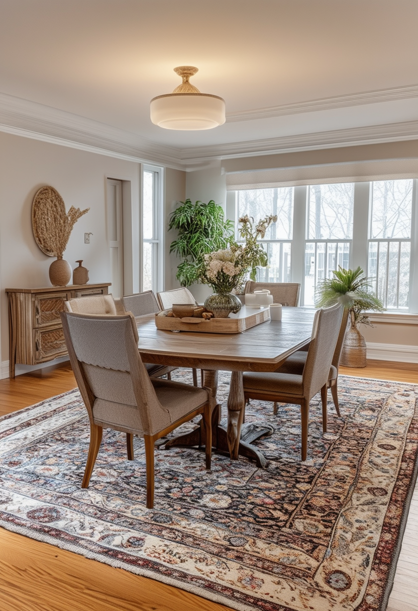 Dining Room Area Rugs: Enhancing Your Space with Color and Texture